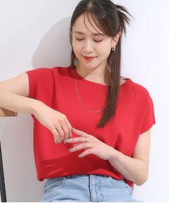 SHOO・LA・RUE / シューラルー ニット・セーター | 【洗える/S-LL/ひんやり】さらりと好印象　総針フレンチスリーブニット