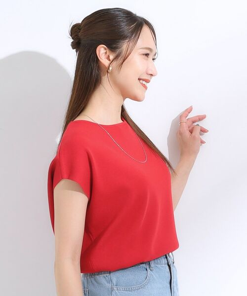 SHOO・LA・RUE / シューラルー ニット・セーター | 【洗える/S-LL/ひんやり】さらりと好印象 総針フレンチスリーブニット | 詳細10