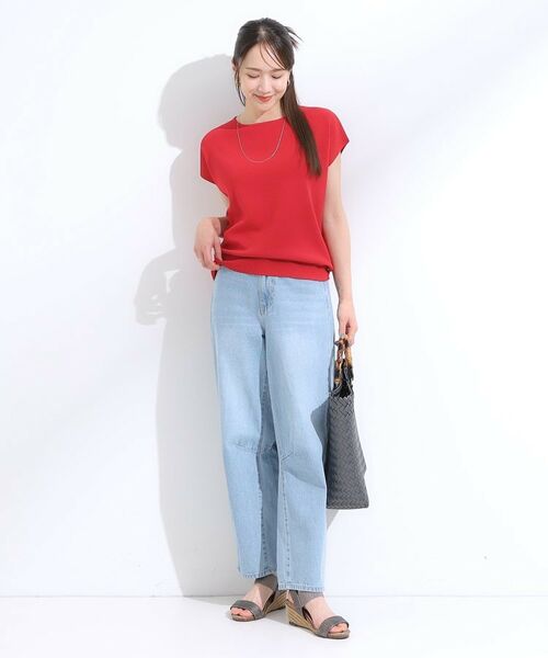 SHOO・LA・RUE / シューラルー ニット・セーター | 【洗える/S-LL/ひんやり】さらりと好印象 総針フレンチスリーブニット | 詳細11