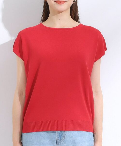 SHOO・LA・RUE / シューラルー ニット・セーター | 【洗える/S-LL/ひんやり】さらりと好印象 総針フレンチスリーブニット | 詳細17