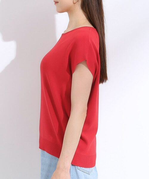 SHOO・LA・RUE / シューラルー ニット・セーター | 【洗える/S-LL/ひんやり】さらりと好印象 総針フレンチスリーブニット | 詳細18