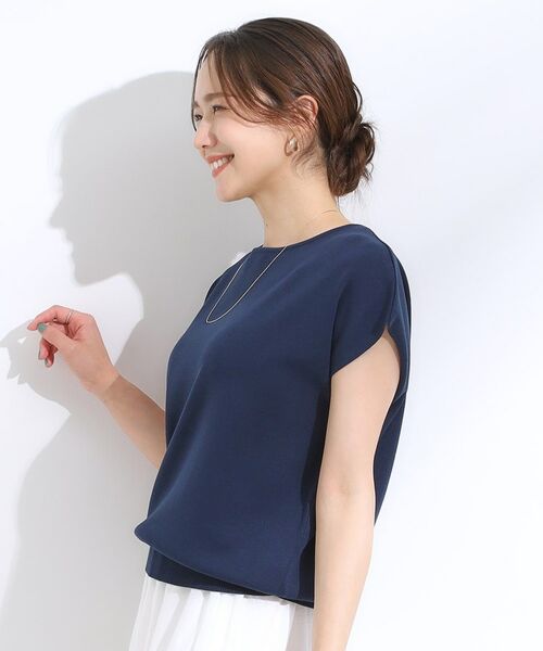 SHOO・LA・RUE / シューラルー ニット・セーター | 【洗える/S-LL/ひんやり】さらりと好印象 総針フレンチスリーブニット | 詳細2