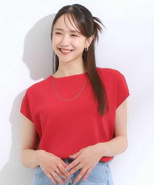 SHOO・LA・RUE / シューラルー ニット・セーター | 【洗える/S-LL/ひんやり】さらりと好印象 総針フレンチスリーブニット | 詳細9