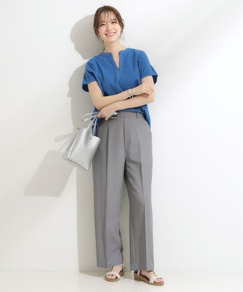 SHOO・LA・RUE / シューラルー カットソー | 【S-LL】抜け感とすっきり見えを叶える 刺繍レース スキッパー襟トップス | 詳細15