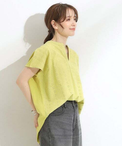 SHOO・LA・RUE / シューラルー カットソー | 【S-LL】抜け感とすっきり見えを叶える 刺繍レース スキッパー襟トップス | 詳細17