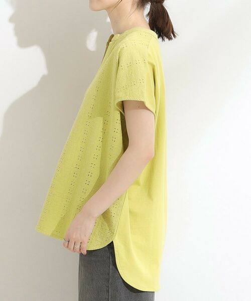 SHOO・LA・RUE / シューラルー カットソー | 【S-LL】抜け感とすっきり見えを叶える 刺繍レース スキッパー襟トップス | 詳細22