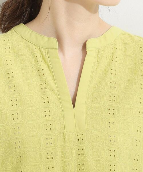 SHOO・LA・RUE / シューラルー カットソー | 【S-LL】抜け感とすっきり見えを叶える 刺繍レース スキッパー襟トップス | 詳細24