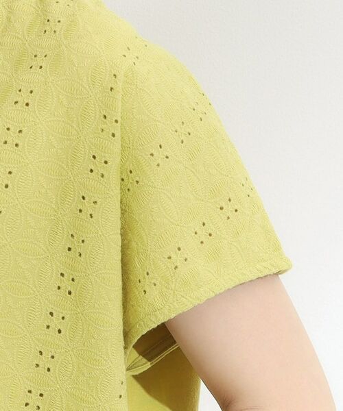 SHOO・LA・RUE / シューラルー カットソー | 【S-LL】抜け感とすっきり見えを叶える 刺繍レース スキッパー襟トップス | 詳細25