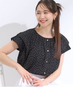 SHOO・LA・RUE / シューラルー シャツ・ブラウス | 【S-LL/ひんやり】きちんと見えで好印象 ドット柄デザイントップス