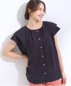 SHOO・LA・RUE / シューラルー シャツ・ブラウス | 【S-LL/ひんやり】きちんと見えで好印象 ドット柄デザイントップス