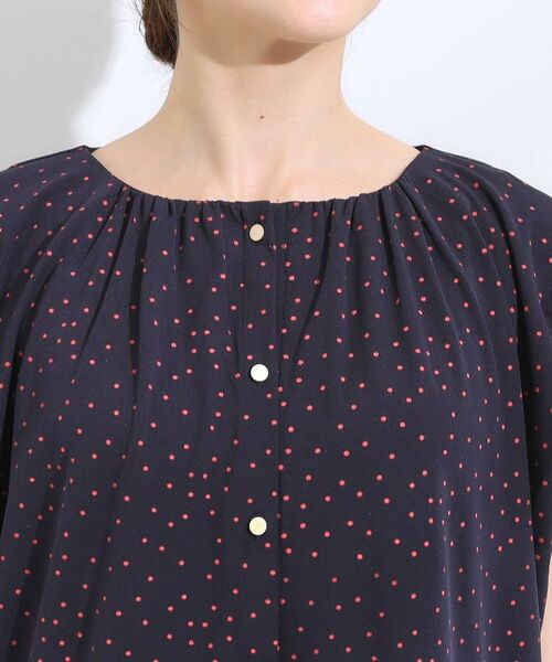 SHOO・LA・RUE / シューラルー シャツ・ブラウス | 【S-LL/ひんやり】きちんと見えで好印象 ドット柄デザイントップス | 詳細16