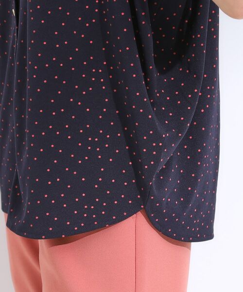 SHOO・LA・RUE / シューラルー シャツ・ブラウス | 【S-LL/ひんやり】きちんと見えで好印象 ドット柄デザイントップス | 詳細18