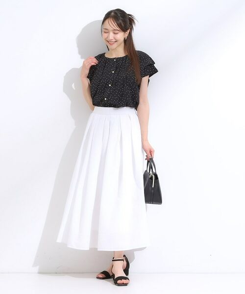 SHOO・LA・RUE / シューラルー シャツ・ブラウス | 【S-LL/ひんやり】きちんと見えで好印象 ドット柄デザイントップス | 詳細3