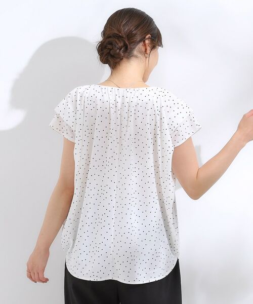 SHOO・LA・RUE / シューラルー シャツ・ブラウス | 【S-LL/ひんやり】きちんと見えで好印象 ドット柄デザイントップス | 詳細6