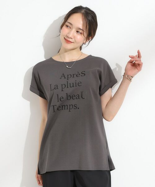 SHOO・LA・RUE / シューラルー Tシャツ | 【汗ジミ防止/ひんやり/UV】ロゴプリントTシャツ | 詳細1