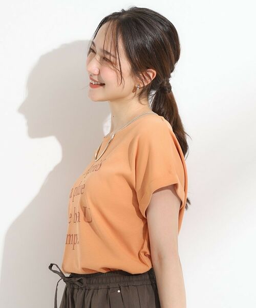 SHOO・LA・RUE / シューラルー Tシャツ | 【汗ジミ防止/ひんやり/UV】ロゴプリントTシャツ | 詳細14