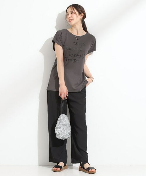 SHOO・LA・RUE / シューラルー Tシャツ | 【汗ジミ防止/ひんやり/UV】ロゴプリントTシャツ | 詳細3