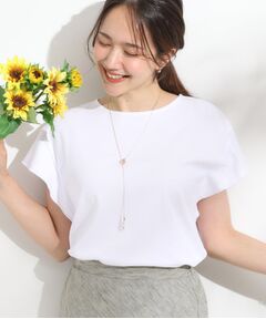 SHOO・LA・RUE / シューラルー Tシャツ | 【汗ジミ防止/ひんやり/UV】フリルスリーブTシャツ