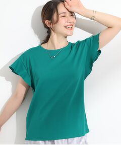 SHOO・LA・RUE / シューラルー Tシャツ | 【汗ジミ防止/ひんやり/UV】フリルスリーブTシャツ