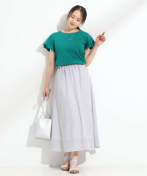 SHOO・LA・RUE / シューラルー Tシャツ | 【汗ジミ防止/ひんやり/UV】フリルスリーブTシャツ | 詳細11