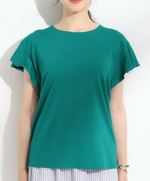 SHOO・LA・RUE / シューラルー Tシャツ | 【汗ジミ防止/ひんやり/UV】フリルスリーブTシャツ | 詳細17