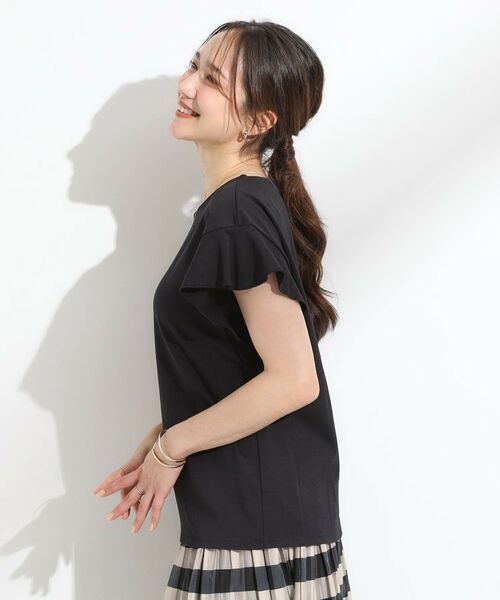 SHOO・LA・RUE / シューラルー Tシャツ | 【汗ジミ防止/ひんやり/UV】フリルスリーブTシャツ | 詳細6