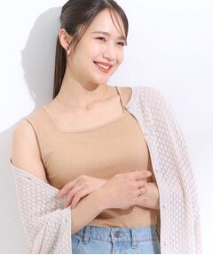 SHOO・LA・RUE / シューラルー キャミソール・チューブトップ | 【S-LL】デコルテラインをきれいに魅せる ラメテレコタンクトップ