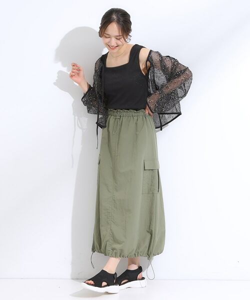 SHOO・LA・RUE / シューラルー キャミソール・チューブトップ | 【S-LL】デコルテラインをきれいに魅せる ラメテレコタンクトップ | 詳細11