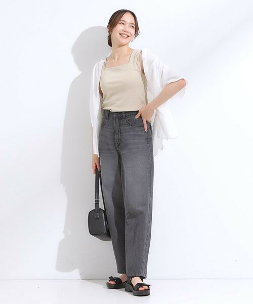 SHOO・LA・RUE / シューラルー キャミソール・チューブトップ | 【S-LL】デコルテラインをきれいに魅せる ラメテレコタンクトップ | 詳細7