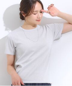 SHOO・LA・RUE / シューラルー カットソー | 【S-LL】大人のラメ感 テレコ半袖トップス