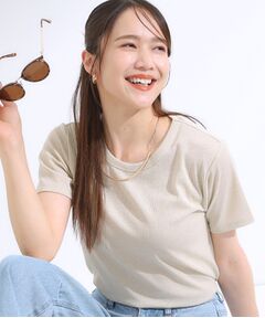 SHOO・LA・RUE / シューラルー カットソー | 【S-LL】大人のラメ感 テレコ半袖トップス