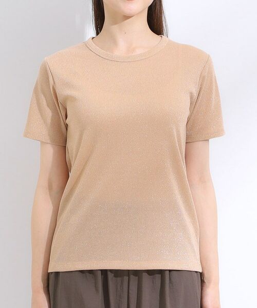 SHOO・LA・RUE / シューラルー カットソー | 【S-LL】大人のラメ感 テレコ半袖トップス | 詳細17