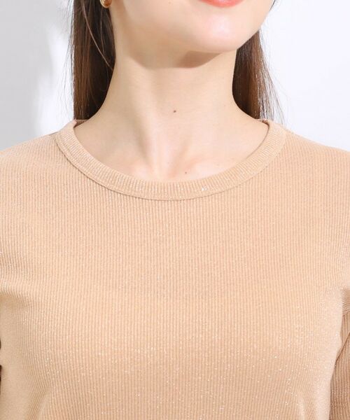 SHOO・LA・RUE / シューラルー カットソー | 【S-LL】大人のラメ感 テレコ半袖トップス | 詳細20