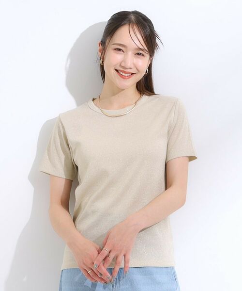 SHOO・LA・RUE / シューラルー カットソー | 【S-LL】大人のラメ感 テレコ半袖トップス | 詳細5