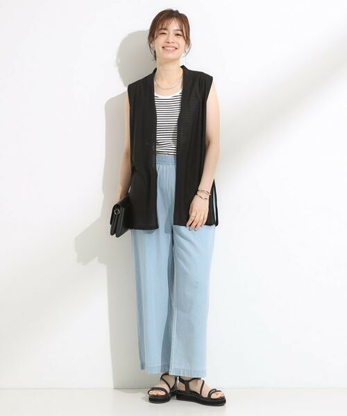 SHOO・LA・RUE / シューラルー その他トップス | 【S-LL/2点セット/体型カバーにも】着回しいろいろ ジレ＋ロゴTシャツ | 詳細13