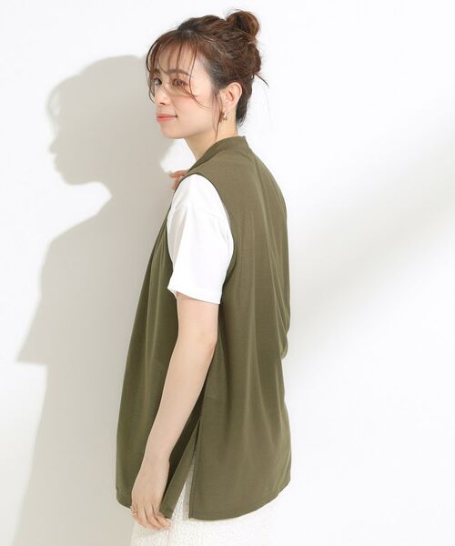 SHOO・LA・RUE / シューラルー その他トップス | 【S-LL/2点セット/体型カバーにも】着回しいろいろ ジレ＋ロゴTシャツ | 詳細16