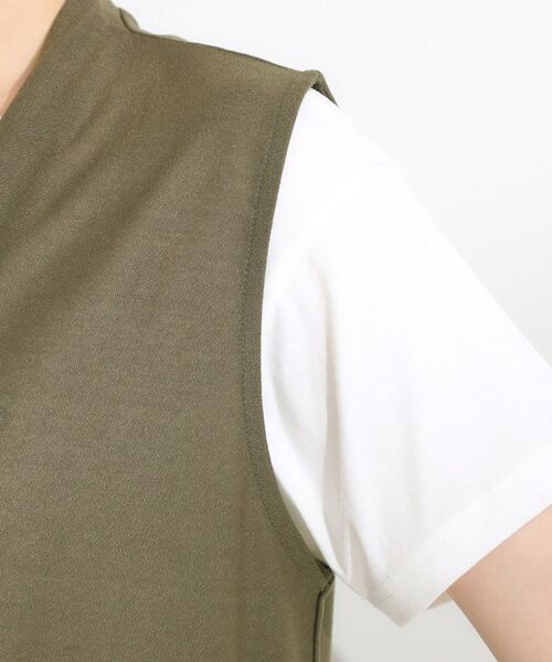 SHOO・LA・RUE / シューラルー その他トップス | 【S-LL/2点セット/体型カバーにも】着回しいろいろ ジレ＋ロゴTシャツ | 詳細26