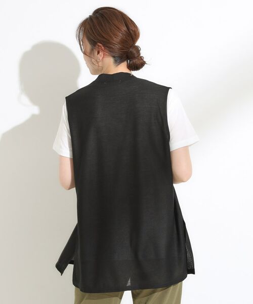 SHOO・LA・RUE / シューラルー その他トップス | 【S-LL/2点セット/体型カバーにも】着回しいろいろ ジレ＋ロゴTシャツ | 詳細3