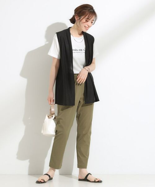 SHOO・LA・RUE / シューラルー その他トップス | 【S-LL/2点セット/体型カバーにも】着回しいろいろ ジレ＋ロゴTシャツ | 詳細5