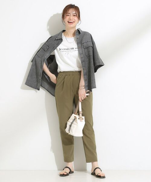 SHOO・LA・RUE / シューラルー その他トップス | 【S-LL/2点セット/体型カバーにも】着回しいろいろ ジレ＋ロゴTシャツ | 詳細6