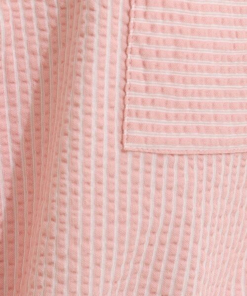 SHOO・LA・RUE / シューラルー カットソー | 【洗える/S-LL】シルエット変化を楽しめる サッカーストライプ柄スキッパートップス | 詳細21