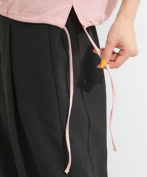 SHOO・LA・RUE / シューラルー カットソー | 【洗える/S-LL】シルエット変化を楽しめる サッカーストライプ柄スキッパートップス | 詳細30