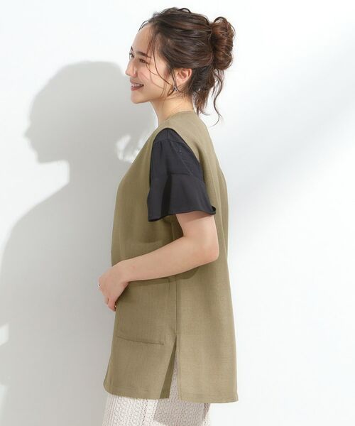 SHOO・LA・RUE / シューラルー ベスト | 【S-LL】夏のレイヤードコーデに さらりと着られるメッシュジレ | 詳細10