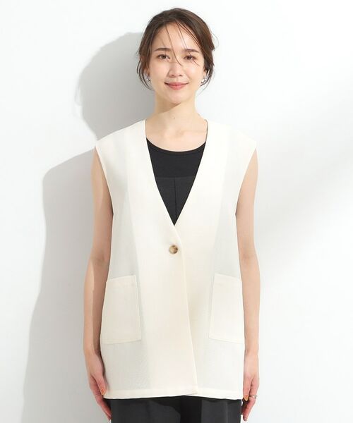 SHOO・LA・RUE / シューラルー ベスト | 【S-LL】夏のレイヤードコーデに さらりと着られるメッシュジレ | 詳細13