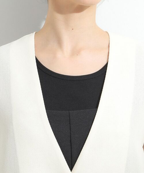 SHOO・LA・RUE / シューラルー ベスト | 【S-LL】夏のレイヤードコーデに さらりと着られるメッシュジレ | 詳細16