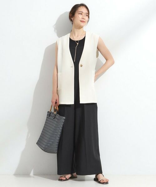 SHOO・LA・RUE / シューラルー ベスト | 【S-LL】夏のレイヤードコーデに さらりと着られるメッシュジレ | 詳細3