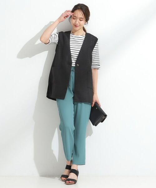 SHOO・LA・RUE / シューラルー ベスト | 【S-LL】夏のレイヤードコーデに さらりと着られるメッシュジレ | 詳細7