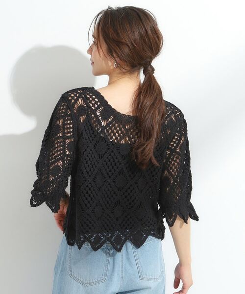 SHOO・LA・RUE / シューラルー カーディガン・ボレロ | 【2WAY】大人のほんのり甘いスタイルに クロシェレースカーディガン | 詳細2