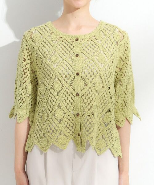 SHOO・LA・RUE / シューラルー カーディガン・ボレロ | 【2WAY】大人のほんのり甘いスタイルに クロシェレースカーディガン | 詳細22