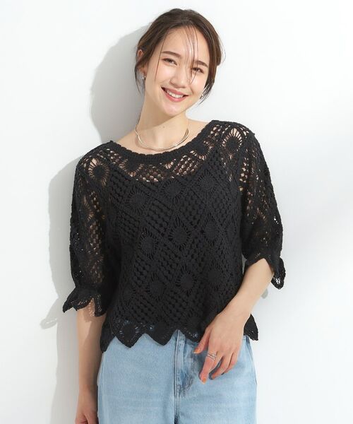 SHOO・LA・RUE / シューラルー カーディガン・ボレロ | 【2WAY】大人のほんのり甘いスタイルに クロシェレースカーディガン | 詳細3